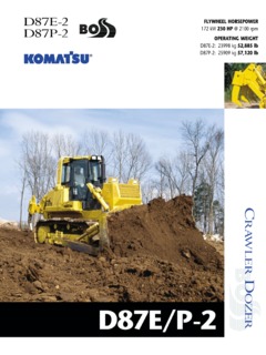 Komatsu D87P-2 Specifications