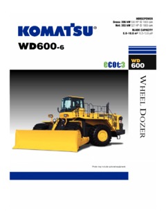 Komatsu WD600-6 Specifications