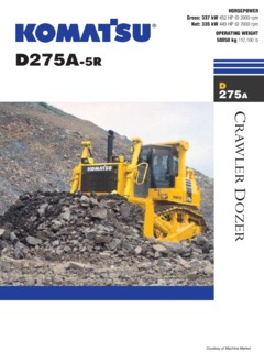 Komatsu D275A-5R Specifications