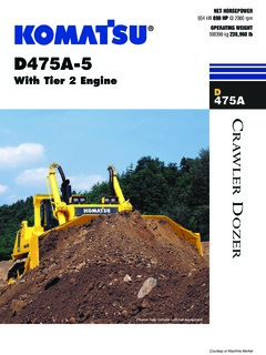 Komatsu D475A-5 Specifications