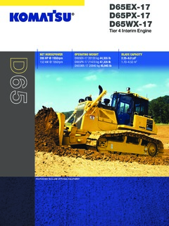 Komatsu D65WX-17 Specifications