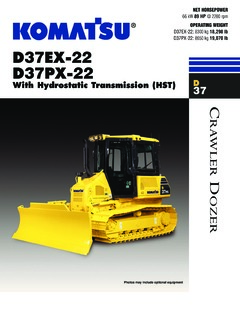 Komatsu D37EX-22 Specifications