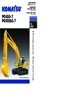 Komatsu PC450LC-7 Specifications