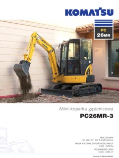 Komatsu PC26MR-3 Specifications