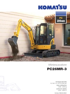 Komatsu PC26MR-3 Specifications