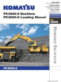 Komatsu PC2000-8 Specifications