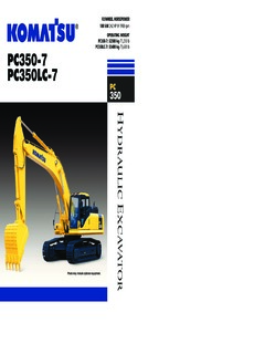 Komatsu PC350LC-7 Specifications