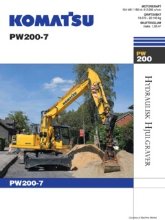 Komatsu PW200-7 Specifications