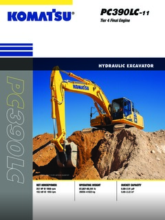 Komatsu PC390LC-11 Specifications