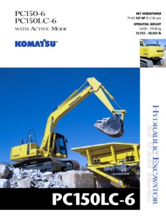 Komatsu PC150-6 Specifications