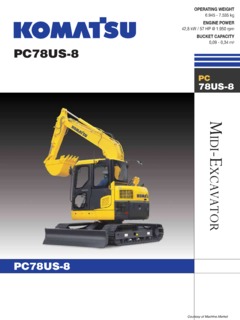 Komatsu PC78US-8 Specifications