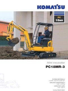 Komatsu PC18MR-3 Specifications