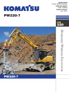 Komatsu PW220-7 Specifications
