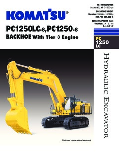 Komatsu PC1250-8 Specifications