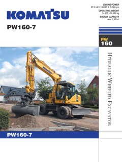 Komatsu PW160-7 Specifications
