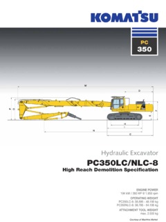 Komatsu PC350LC-8 Specifications