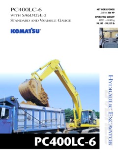 Komatsu PC200LC-6 Specifications