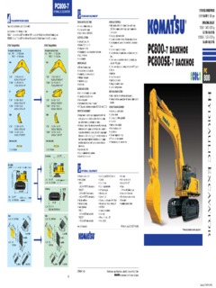 Komatsu PC800SE-7 Specifications