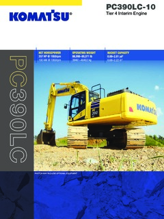 Komatsu PC390LC-10 Specifications