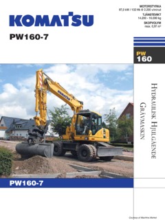 Komatsu PW160-7 Specifications