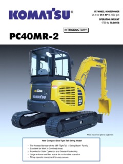 Komatsu PC40MR-2 Specifications