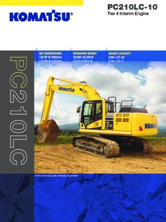 Komatsu PC210LC-10 Specifications