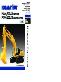 Komatsu PC600-8 Specifications
