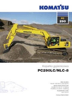 Komatsu PC290LC-8 Specifications
