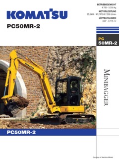 Komatsu PC50MR-2 Specifications