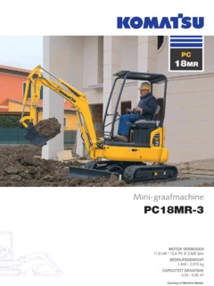 Komatsu PC18MR-3 Specifications