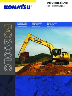 Komatsu PC290LC-10 Specifications