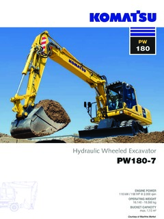 Komatsu PW180-7 Specifications
