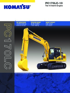 Komatsu PC170LC-10 Specifications