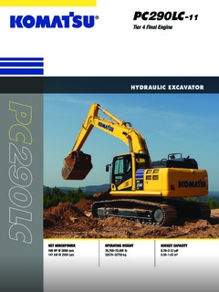 Komatsu PC290LC-11 Specifications