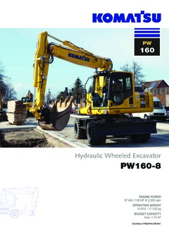 Komatsu PW160-8 Specifications