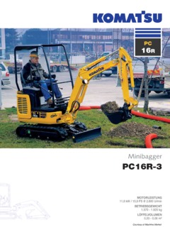 Komatsu PC16R-3 Specifications