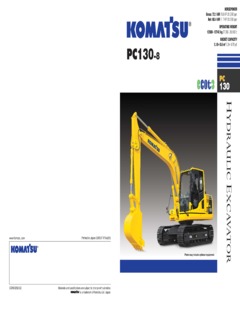 Komatsu PC130-8 Specifications