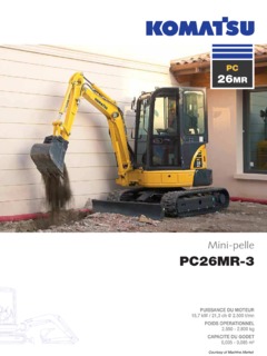 Komatsu PC26MR-3 Specifications