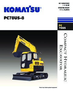 Komatsu PC78US-8 Specifications
