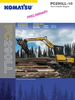 Komatsu PC290LL-10 Specifications