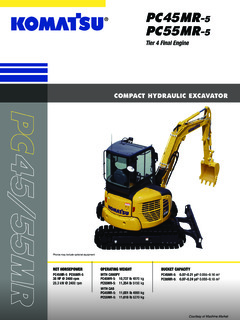 Komatsu PC55MR-5 Specifications