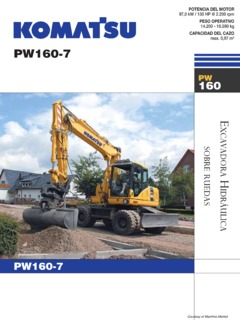 Komatsu PW160-7 Specifications