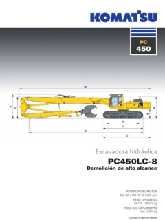 Komatsu PC450LC-8 Specifications