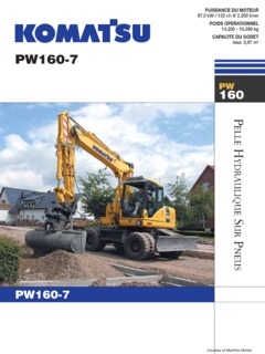 Komatsu PW160-7 Specifications