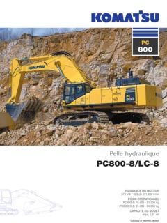 Komatsu PC800-8 Specifications