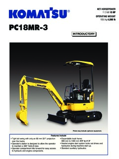 Komatsu PC18MR-3 Specifications