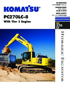 Komatsu PC270LC-8 Specifications