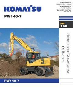Komatsu PW140-7 Specifications