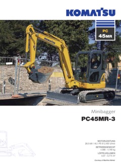 Komatsu PC45MR-3 Specifications
