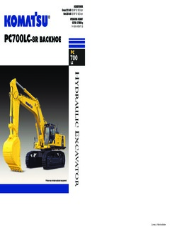 Komatsu PC700LC-8R Specifications